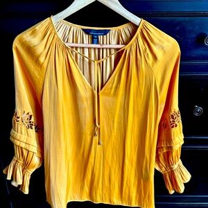 NWOT Golden Silk Blouse
